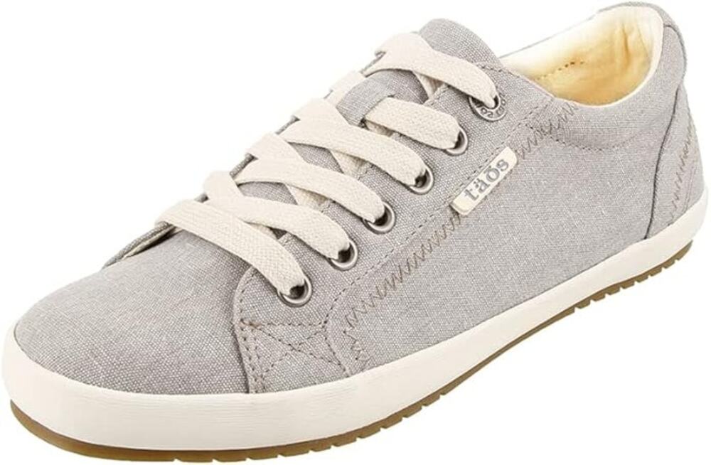 Taos Star Sneakers Canvas Arch Support SILVADUR Shock Absorbent Grey Wash 10